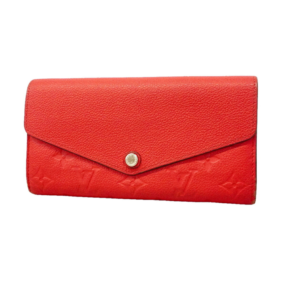 Louis Vuitton Monogram Empreinte Portefeuille Sarah Long Wallet M41860 Poppy ...